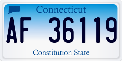 CT license plate AF36119