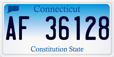 CT license plate AF36128
