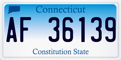 CT license plate AF36139