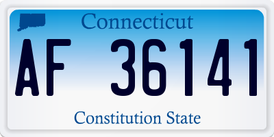 CT license plate AF36141