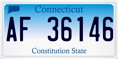 CT license plate AF36146