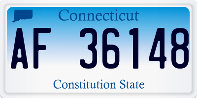 CT license plate AF36148