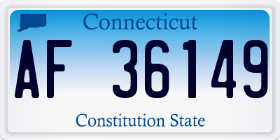CT license plate AF36149