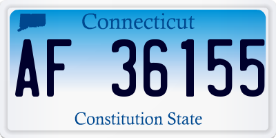 CT license plate AF36155