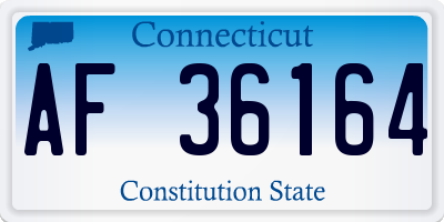 CT license plate AF36164