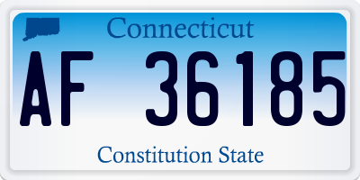 CT license plate AF36185