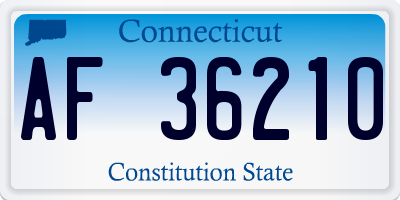 CT license plate AF36210