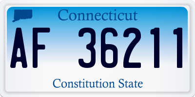 CT license plate AF36211