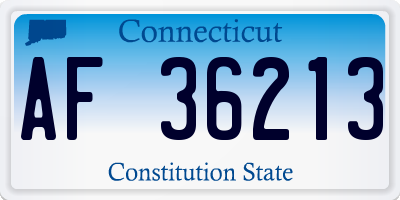 CT license plate AF36213