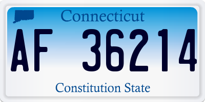 CT license plate AF36214