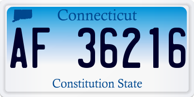 CT license plate AF36216