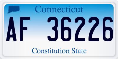 CT license plate AF36226