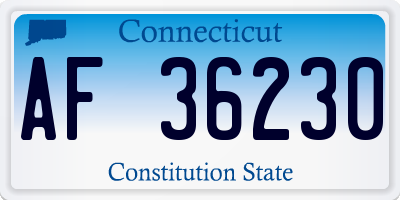 CT license plate AF36230