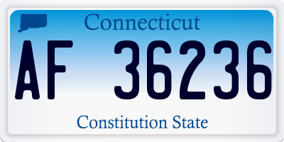 CT license plate AF36236