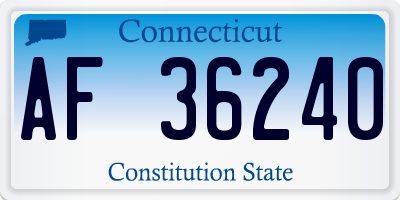 CT license plate AF36240
