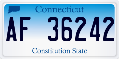 CT license plate AF36242