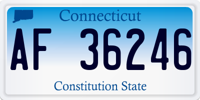 CT license plate AF36246