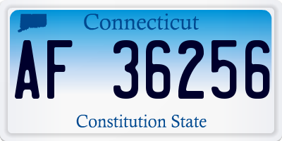 CT license plate AF36256