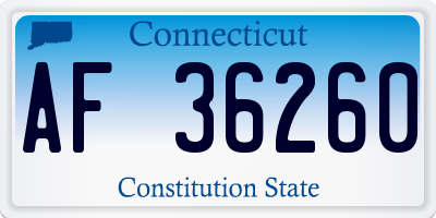 CT license plate AF36260