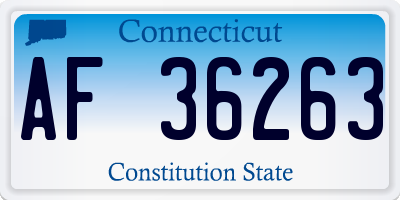 CT license plate AF36263