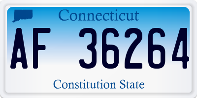 CT license plate AF36264