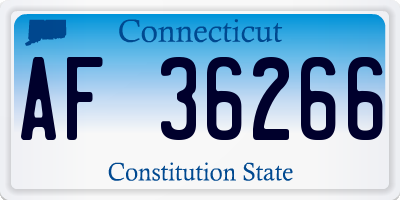 CT license plate AF36266