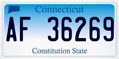 CT license plate AF36269