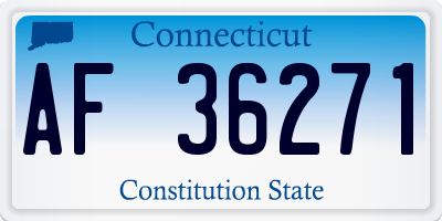 CT license plate AF36271