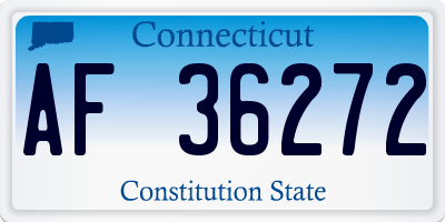 CT license plate AF36272