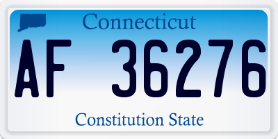 CT license plate AF36276