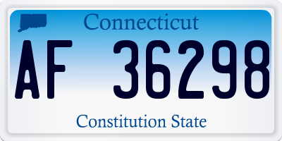 CT license plate AF36298
