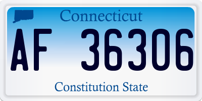 CT license plate AF36306