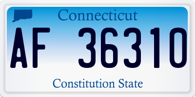 CT license plate AF36310