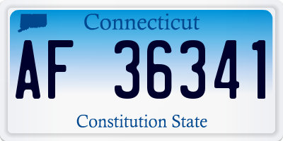 CT license plate AF36341