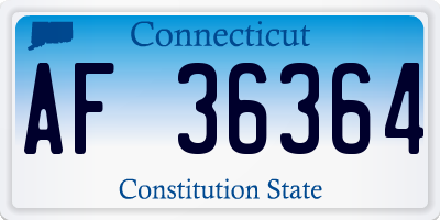 CT license plate AF36364