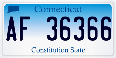 CT license plate AF36366