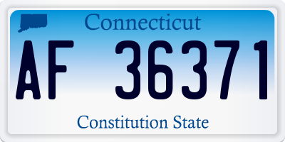 CT license plate AF36371
