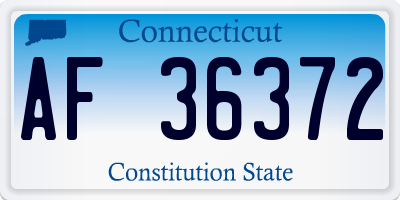 CT license plate AF36372