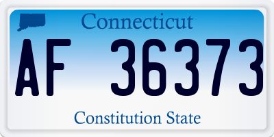 CT license plate AF36373