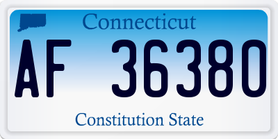 CT license plate AF36380