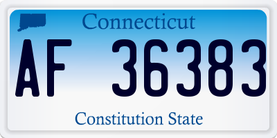 CT license plate AF36383