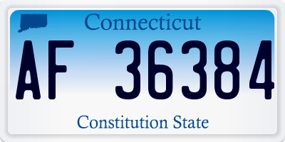 CT license plate AF36384