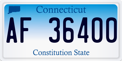 CT license plate AF36400
