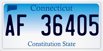 CT license plate AF36405