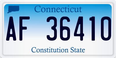 CT license plate AF36410