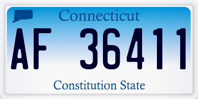 CT license plate AF36411