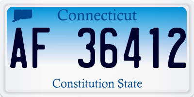 CT license plate AF36412