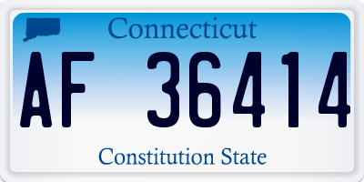 CT license plate AF36414