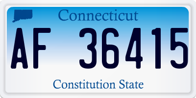 CT license plate AF36415