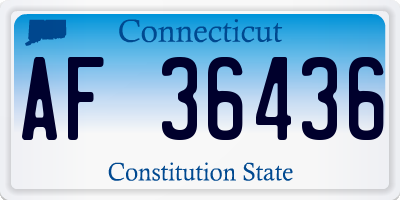 CT license plate AF36436
